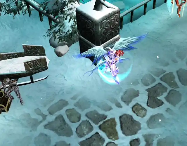 The same scene on the original MU client, at low resolution